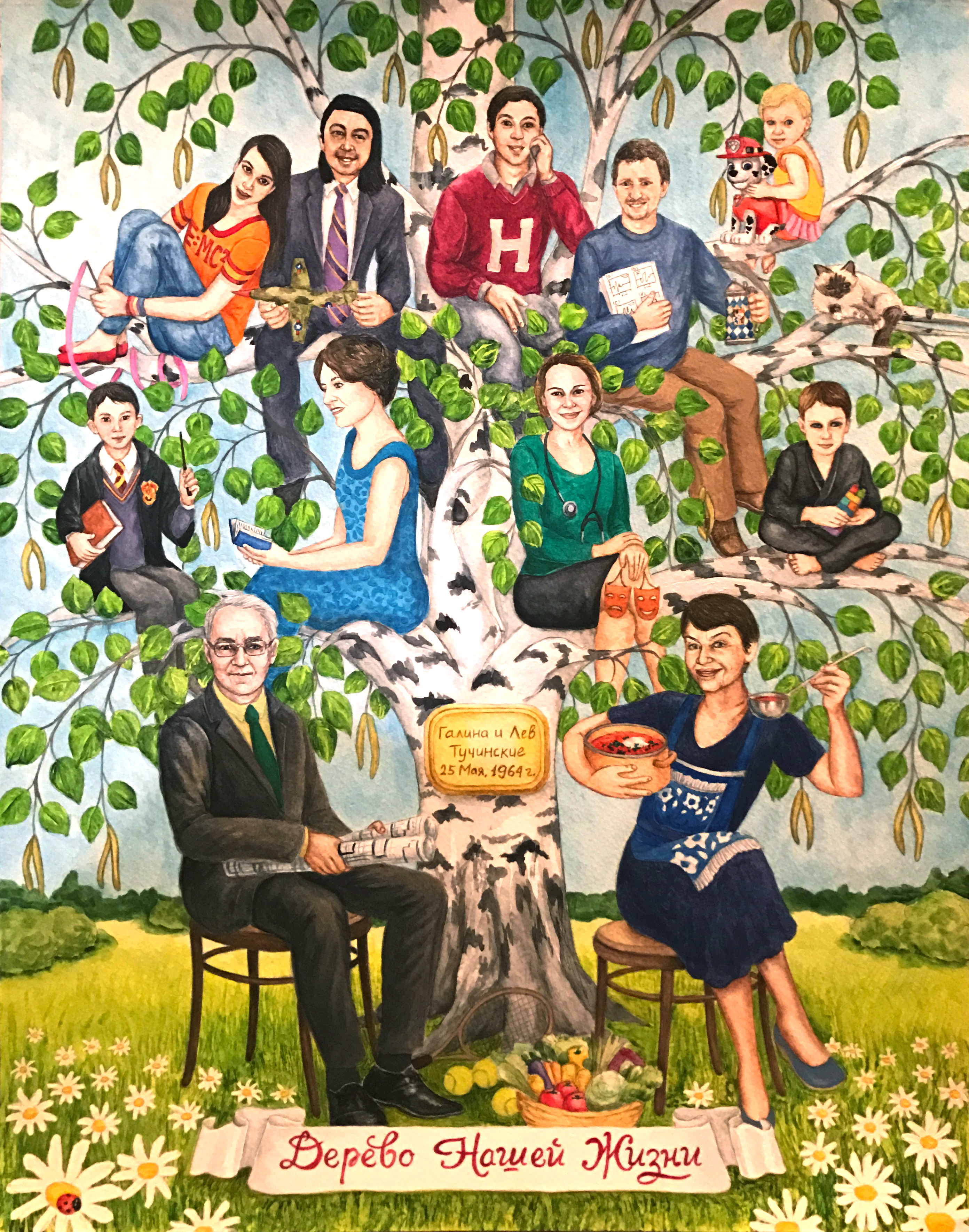 Personalized family tree art