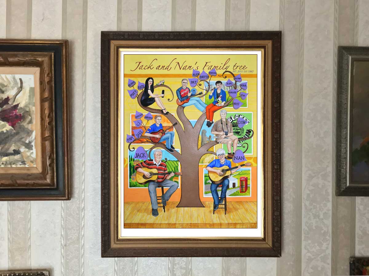 Personalized family tree painting