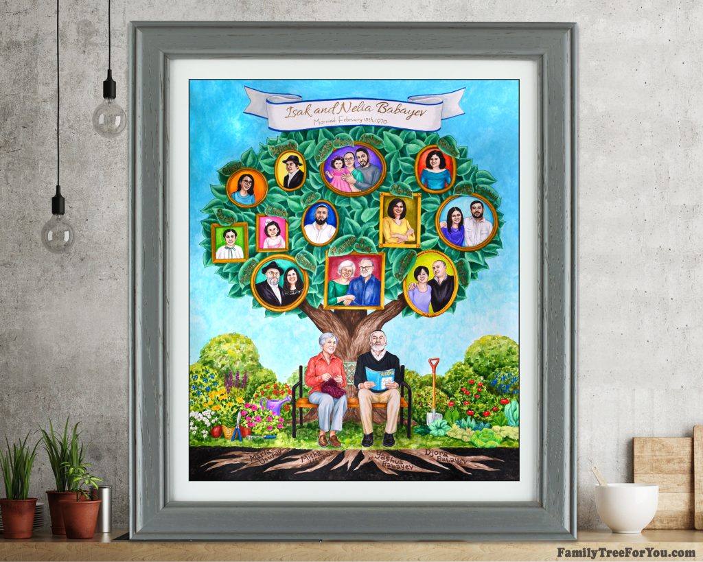 Family tree custom illustration