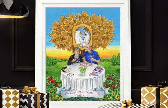 50th wedding anniversary family tree gift for parents